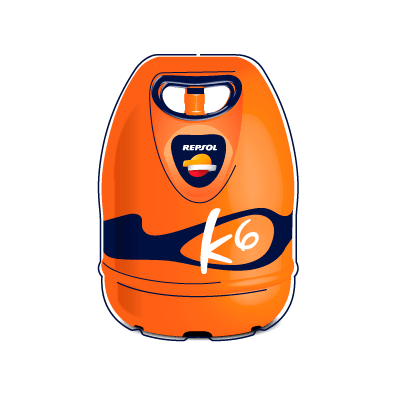 Bombona 6 kilos Repsol Butano ideal para hornillos portátiles y autocaravanas